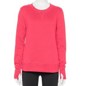 TEK Gear Ultrasoft Fleece Pullover Sweatshirt In Fantastic Pink Long Sleeve XL